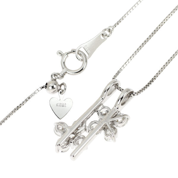 K18WG H&C ダイヤモンド ペンダントネックレス 1.05ct フラワー