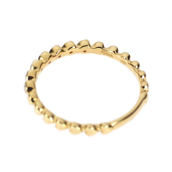 スタージュエリー K18YG ダイヤモンド リング 0.05ct ハート セミエタニティ