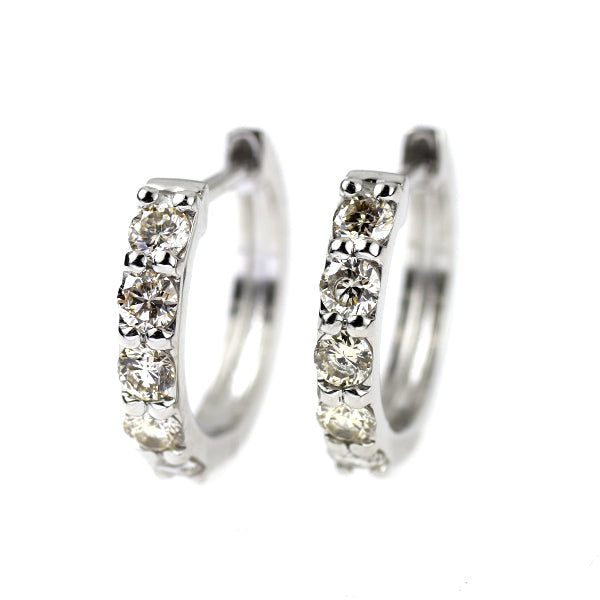 Pt900 ダイヤモンド フープ ピアス 0.50ct