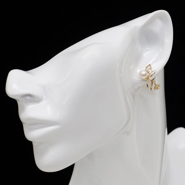 ミキモト K14YG アコヤ真珠 イヤリング 径約6.2mm