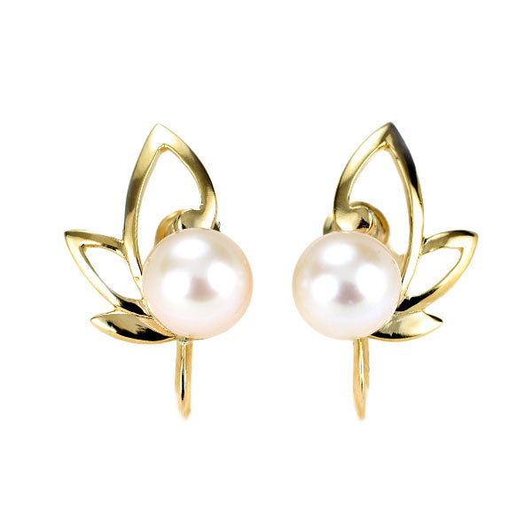 ミキモト K14YG アコヤ真珠 イヤリング 径約6.2mm