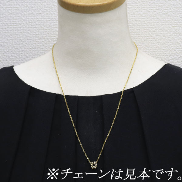 K18YG ダイヤモンド ペンダントトップ 0.17ct 馬蹄