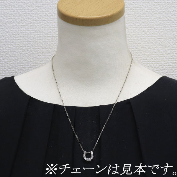 K18WG ダイヤモンド ペンダントトップ 0.20ct ホースシュー