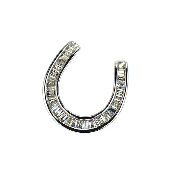 K18WG ダイヤモンド ペンダントトップ 0.20ct ホースシュー