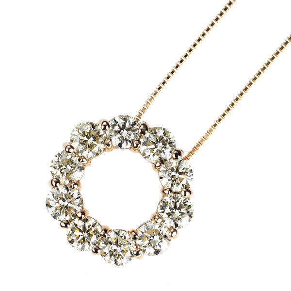 K18PG ダイヤモンド ペンダントネックレス 2.11ct