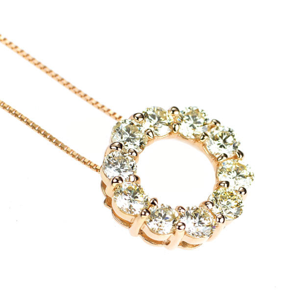 K18PG ダイヤモンド ペンダントネックレス 2.11ct