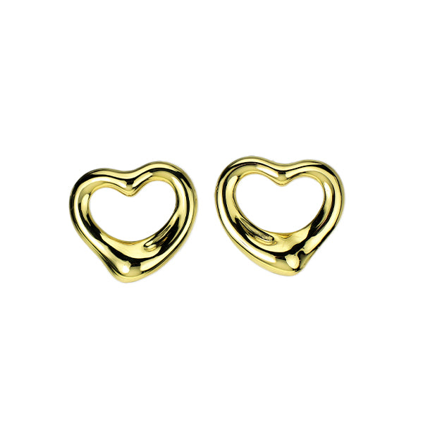 ティファニー K18YG ピアス オープンハート — セルビーオンラインストア 