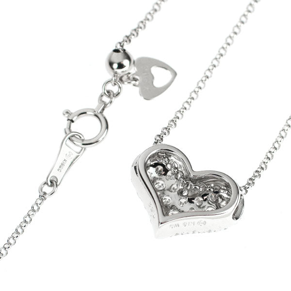 田崎真珠 K18WG ダイヤモンド ペンダントネックレス 0.52ct ハート