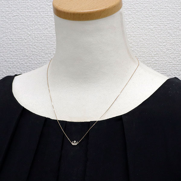 セイレーンアズーロ K18CG ダイヤモンド ルビー ペンダントネックレス