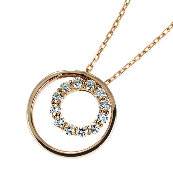ヴァンドーム青山 K18PG ダイヤモンド ペンダントネックレス 0.40ct