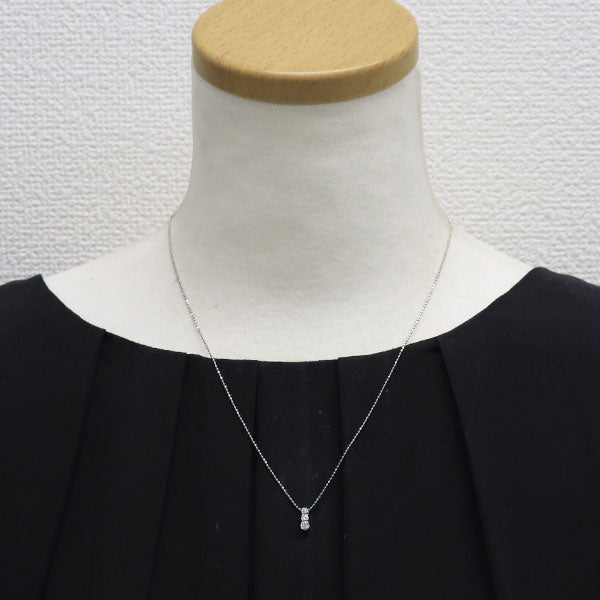 ポンテヴェキオ K18WG ダイヤモンド ペンダントネックレス 0.22ct