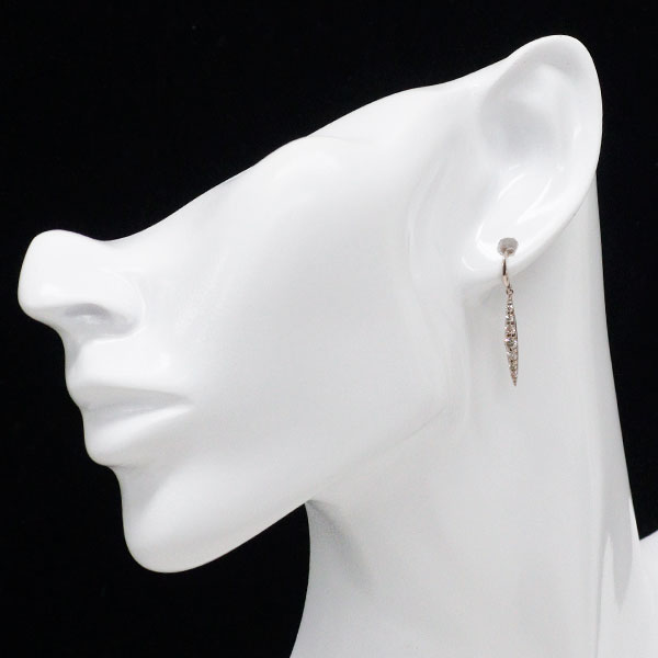 カシケイ K18BG ブラウンダイヤモンド ピアス 0.48ct ネイキッド  