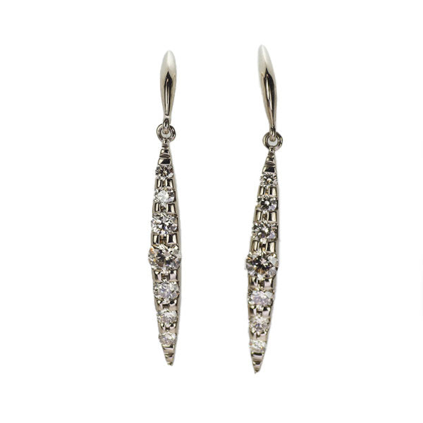 カシケイ K18BG ブラウンダイヤモンド ピアス 0.48ct ネイキッド