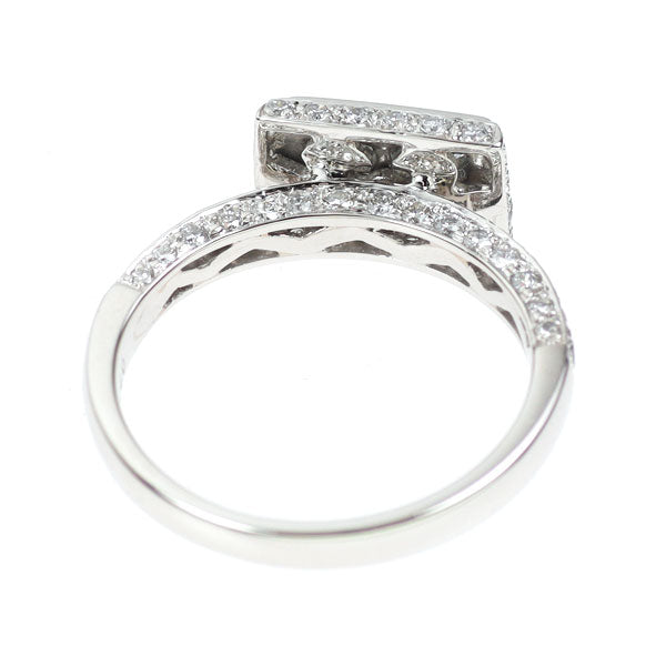 Pt900 バケットカット ダイヤモンド リング 0.48ct D0.60ct