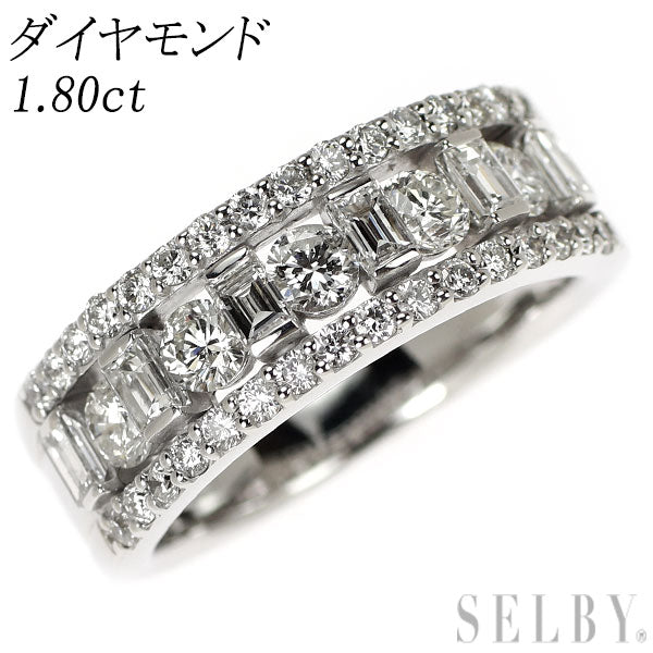 K18WG ダイヤモンド リング 1.80ct