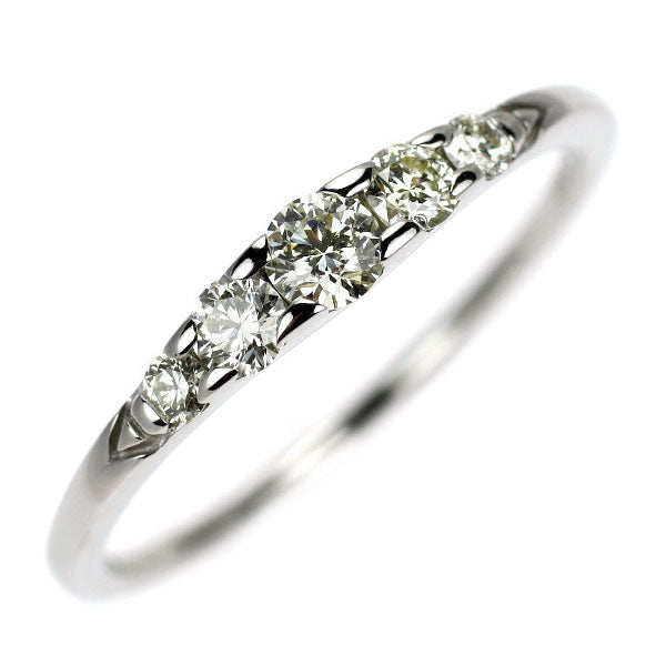 Pt900 H＆C ダイヤモンド リング 0.30ct  一文字