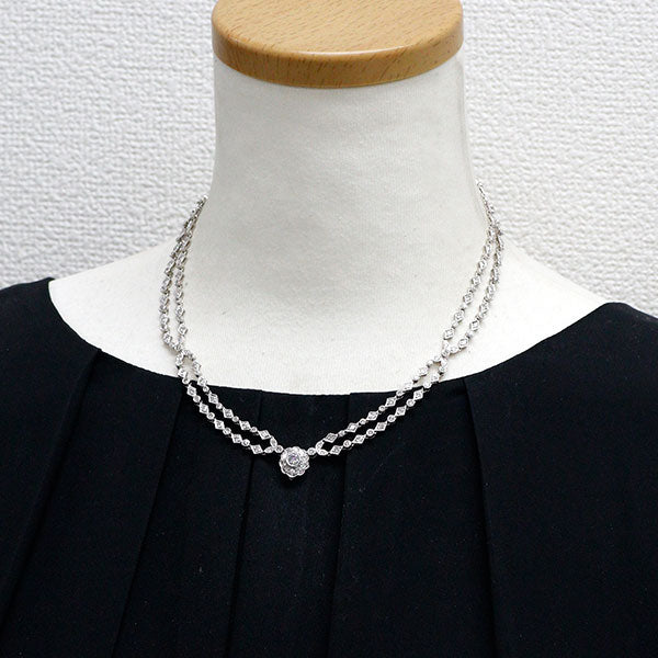 K18WG ダイヤモンド ネックレス 4.66ct 《セルビー銀座店》【中古】