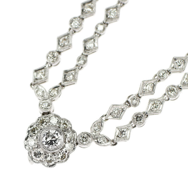 K18WG ダイヤモンド ネックレス 4.66ct 《セルビー銀座店》【中古】