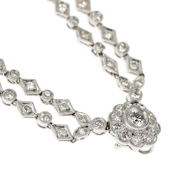 K18WG ダイヤモンド ネックレス 4.66ct 《セルビー銀座店》【中古】