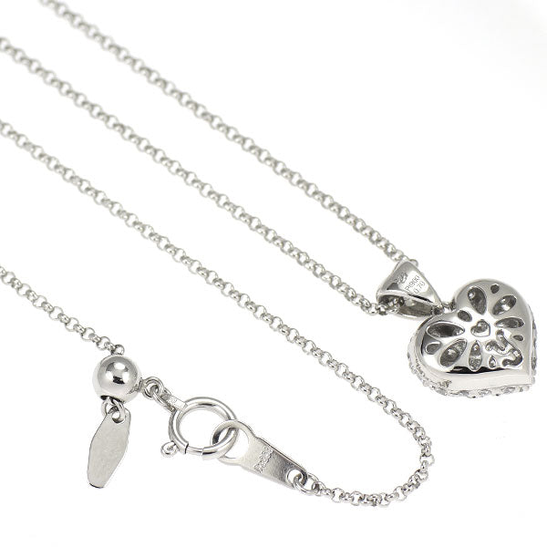 ゆきざき Pt900/ Pt850 ダイヤモンド ペンダントネックレス 0.70ct クールハート パヴェ