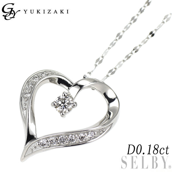 pt900pt850 ダイヤモンド付きネックレス ゆきざき Pt900/ Pt850 ダイヤモンド ペンダントネックレス 0.70ct