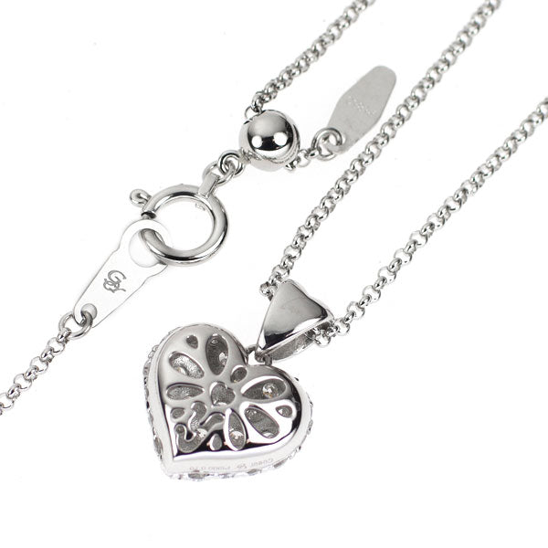 ゆきざき Pt900/ Pt850 ダイヤモンド ペンダントネックレス 0.70ct クールハート