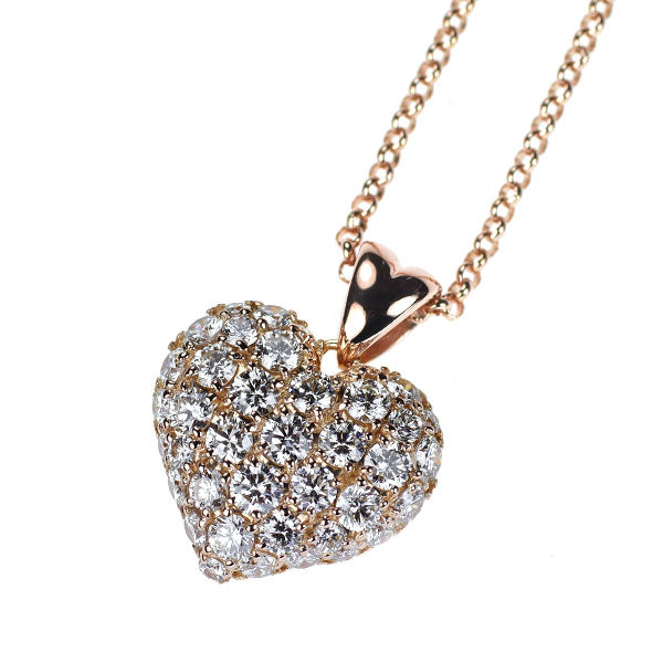 ゆきざき K18PG ダイヤモンド ペンダントネックレス 1.00ct クールハート