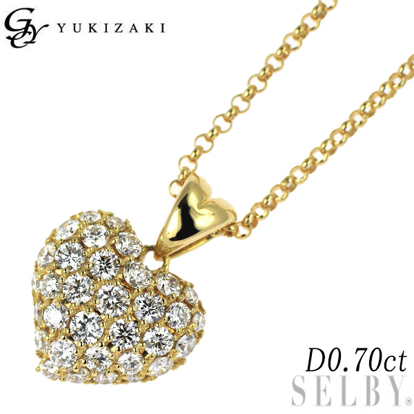 ゆきざき K18YG ダイヤモンド ペンダントネックレス 0.70ct クール