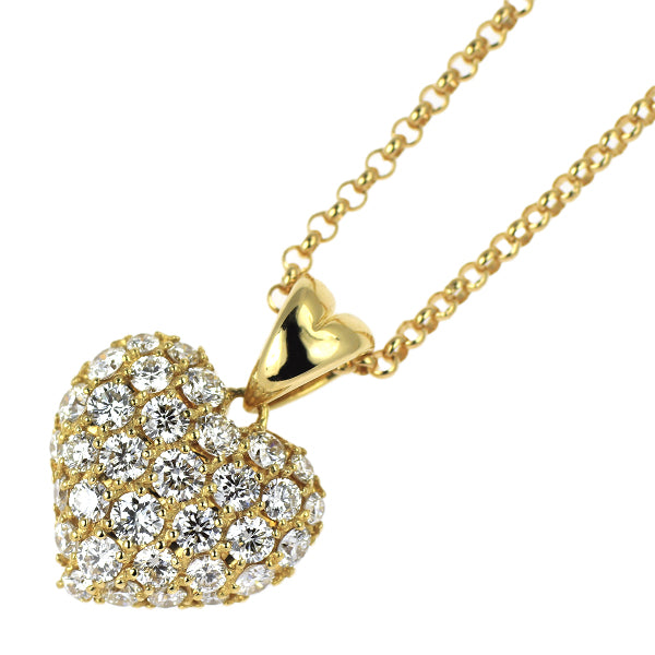 ゆきざき K18YG ダイヤモンド ペンダントネックレス 0.70ct クールハート