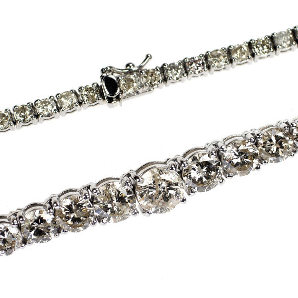 Pt850 ダイヤモンド テニス ネックレス 20.38ct