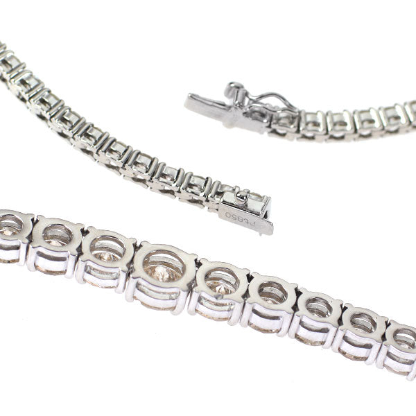 Pt850 ダイヤモンド テニス ネックレス 20.38ct