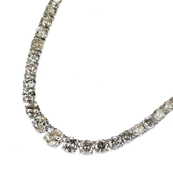 Pt850 ダイヤモンド テニス ネックレス 20.38ct