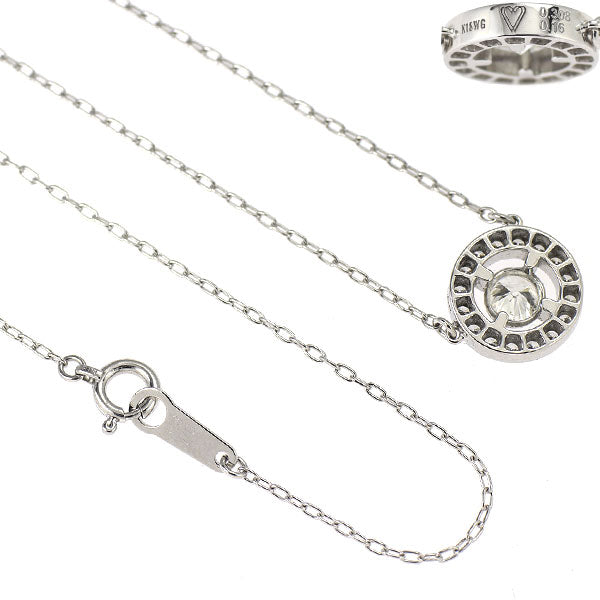 ベリテ K18WG ダイヤモンド ペンダントネックレス 0.308ct D0.16ct