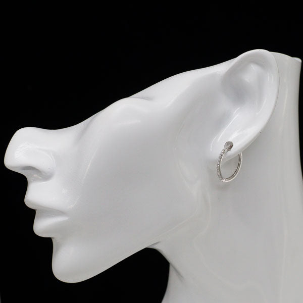 K18WG ダイヤモンド フープ ピアス 0.30ct