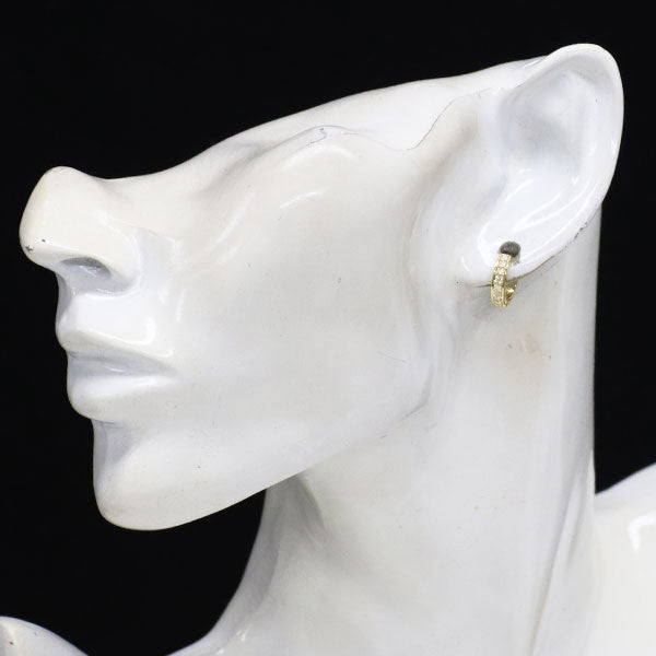 K18YG ダイヤモンド フープ ピアス 0.24ct