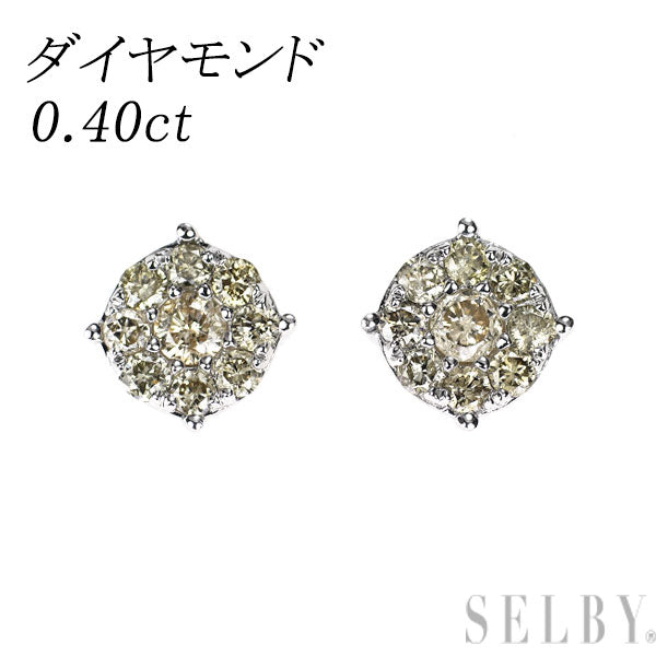 K18WG ダイヤモンド ピアス 0.40ct