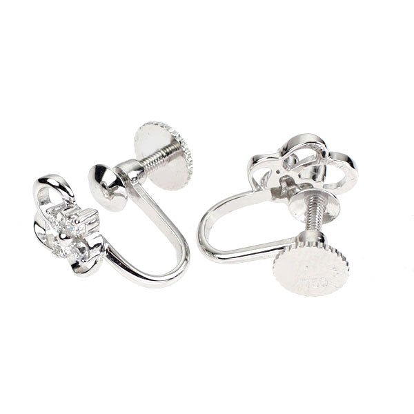 K18WG ダイヤモンド イヤリング 0.24ct
