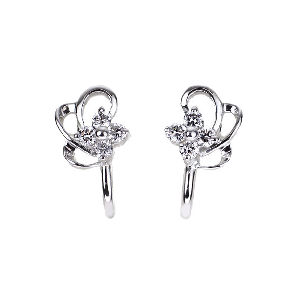 K18WG ダイヤモンド イヤリング 0.24ct
