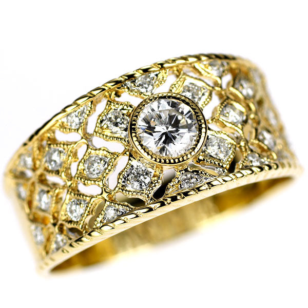 K18YG ダイヤモンド リング 0.45ct