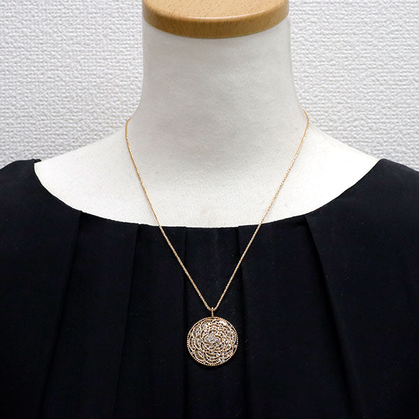 K18PG ダイヤモンド ペンダントネックレス 2.24ct フラワー