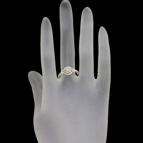 K18WG/PG 天然ピンクダイヤモンド リング 0.09ct D0.18ct — セルビー