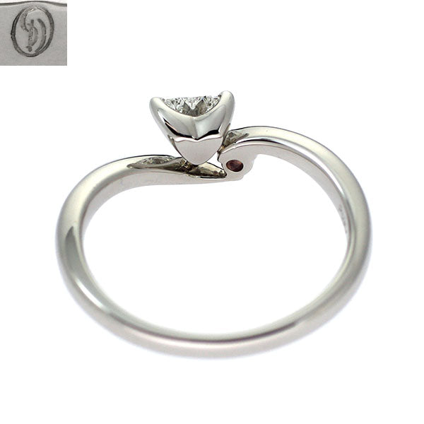 ダイヤモンドシライシ Pt900 ハートシェイプ ダイヤモンド ピンクサファイア リング 0.296ct