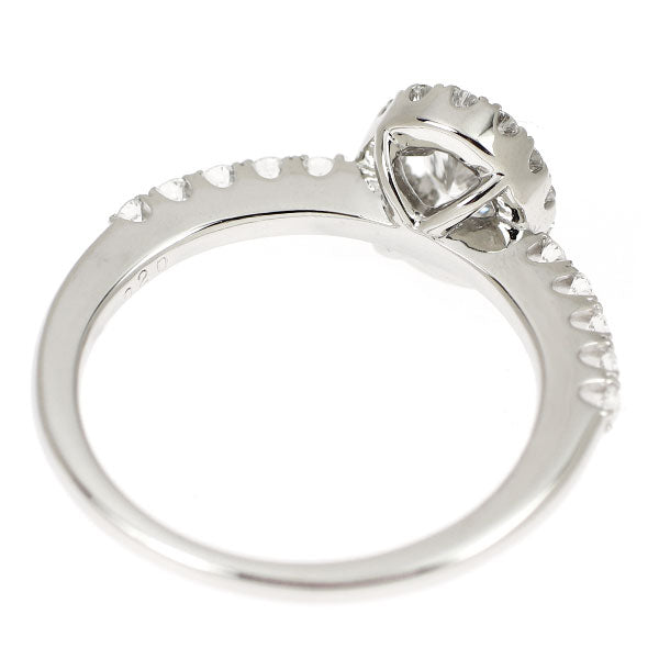Pt950 オーバル ダイヤモンド リング 0.32ct D IF VG/VG D0.20ct
