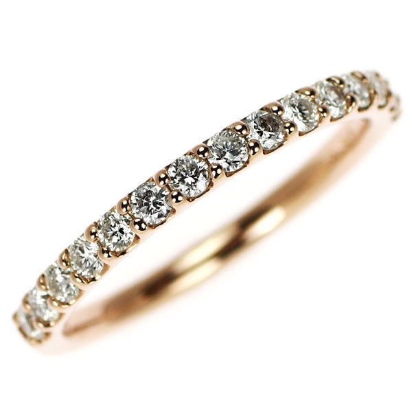 K18PG ダイヤモンド リング 0.30ct ハーフエタニティ