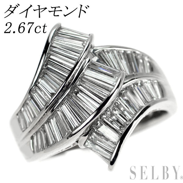 Pt900 ダイヤモンド リング 2.67ct