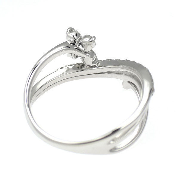 K18WG ダイヤモンド リング 0.28ct  フラワー