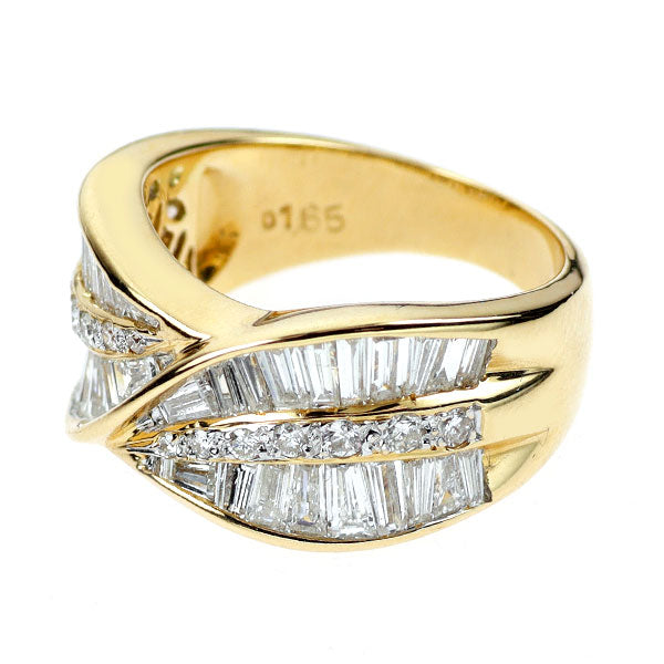 K18YG/WG ダイヤモンド リング 1.65ct