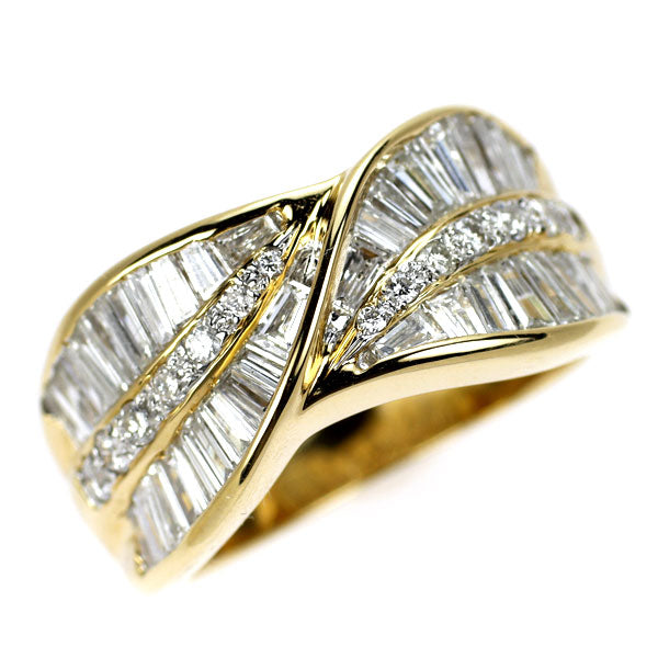 K18YG/WG ダイヤモンド リング 1.65ct