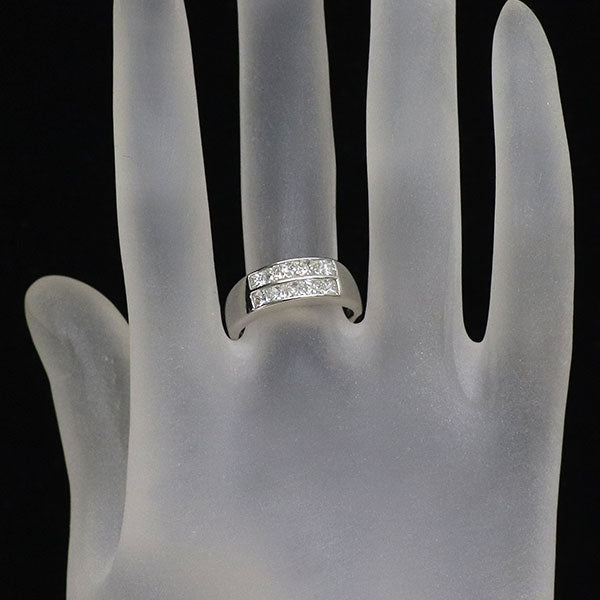 Pt900 プリンセスカット ダイヤモンド リング 1.00ct