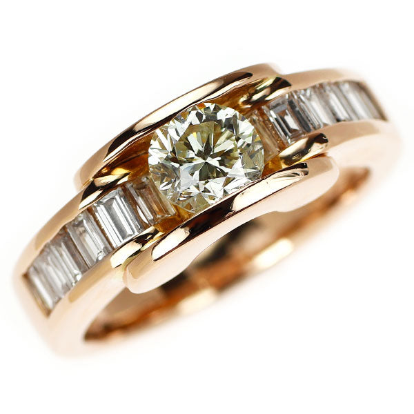 K18PG ダイヤモンド リング 0.724ct D0.55ct